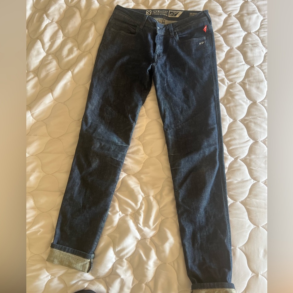 Alpinestars motorcycle jeans- Stella Courtney Dark Blue Denim